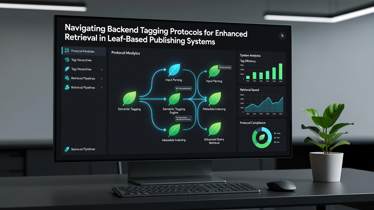 Diagram of retrieval enhancement through metadata tagging in hierarchical leaf structures
