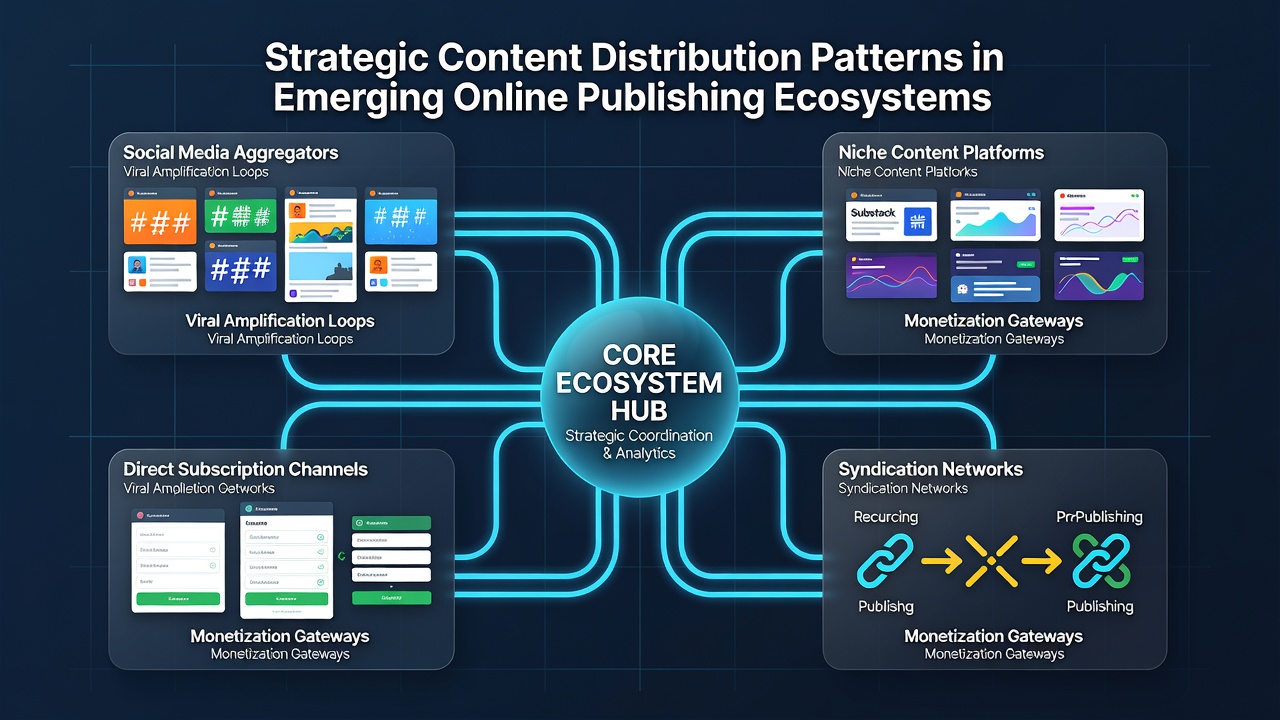 Strategic Content Distribution Patterns in Emerging Online Publishing Ecosystems